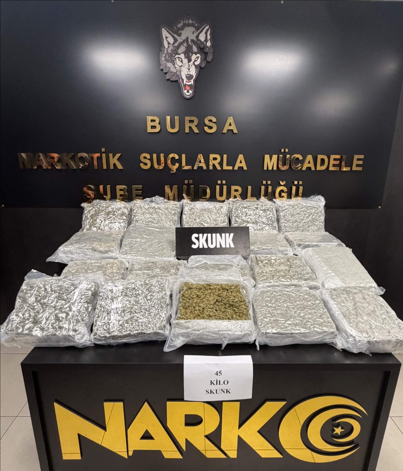 Bursa’da Uyuşturucu Ticareti Operasyonunda 45 Kilogram Esrar Ele Geçirildi. Bursa
